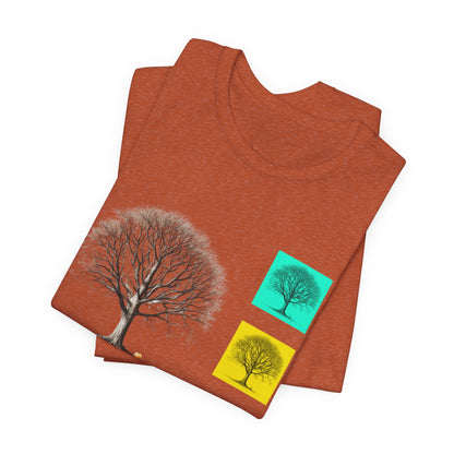 Nature-Inspired Unisex T-Shirt with Tree Design