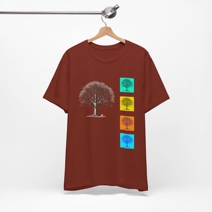Nature-Inspired Unisex T-Shirt with Tree Design