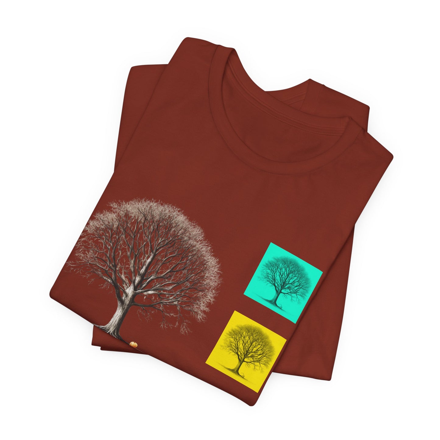 Nature-Inspired Unisex T-Shirt with Tree Design